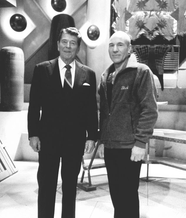 Ronald Reagan and Patric Stewart